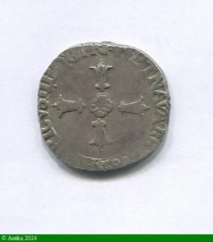 1/4 écu croix feuillue