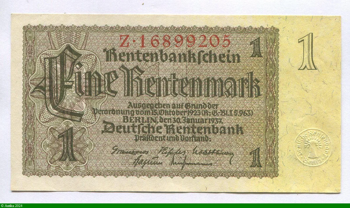1 Rentenmark Jaune