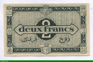 2 Francs Région Economique d' Algérie Série A1