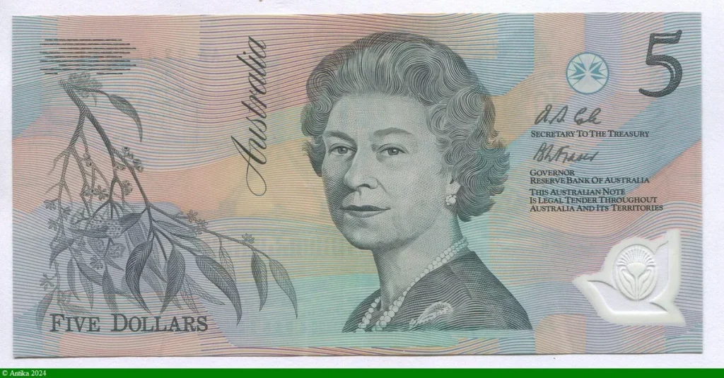 5 Dollars Elzabeth II Polymère