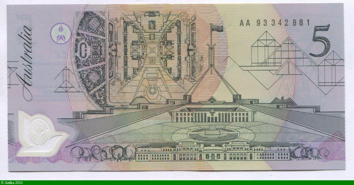5 Dollars Elzabeth II Polymère