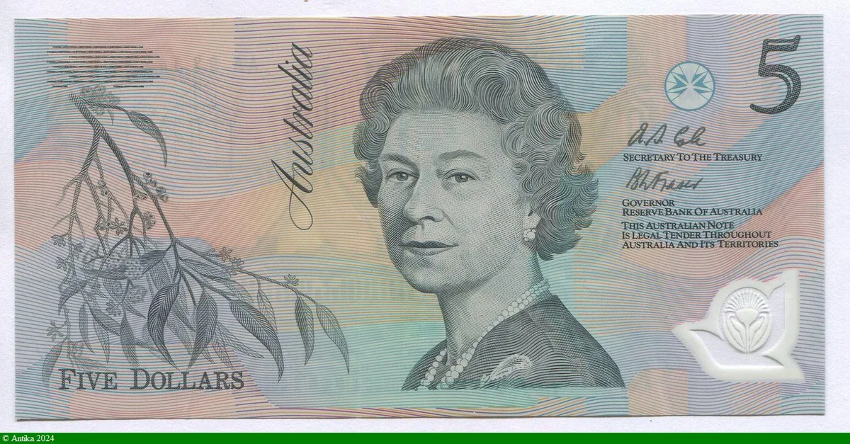 5 Dollars Elzabeth II Polymère