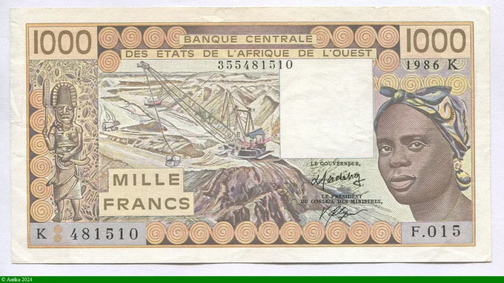 1000 Francs Mines de Phosphate K/ Sénégal