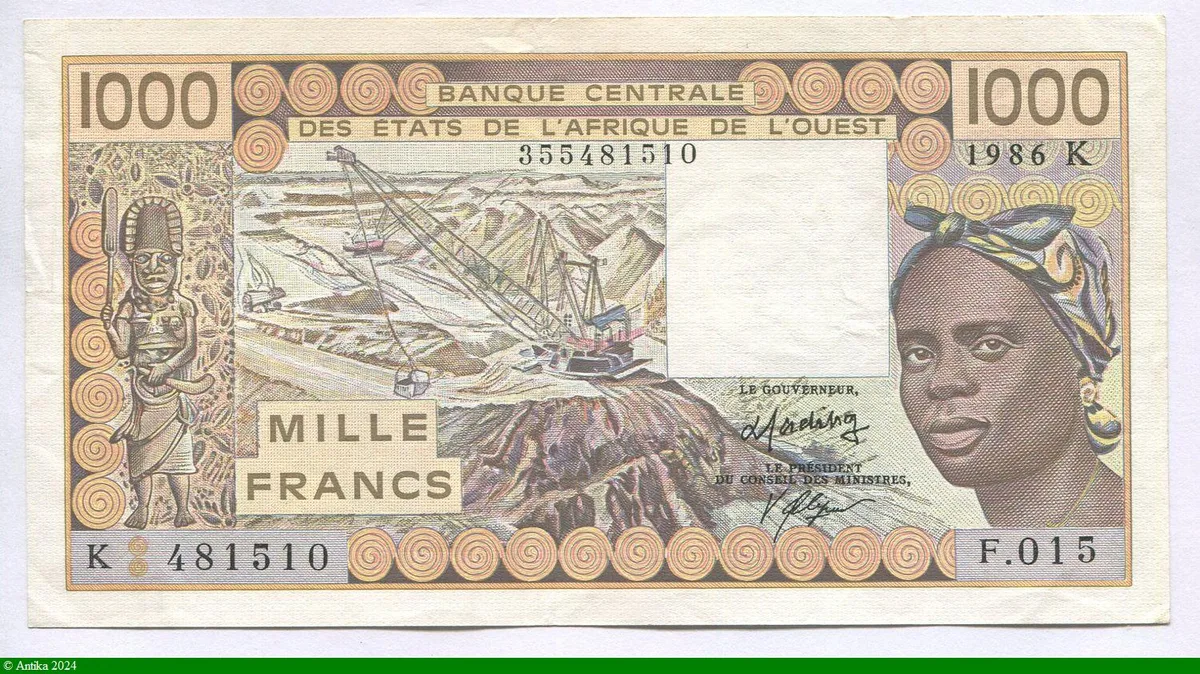 1000 Francs Mines de Phosphate K/ Sénégal