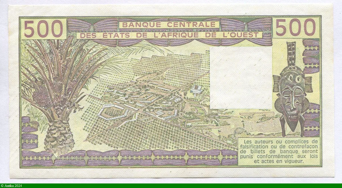 500 Francs Viel Homme & Troupeau de Zébus