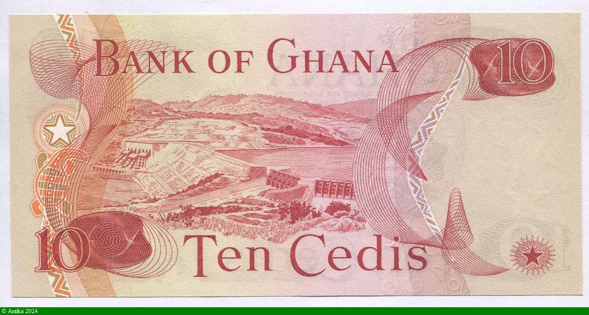 10 Cedis Homme fumant la pipe * * *