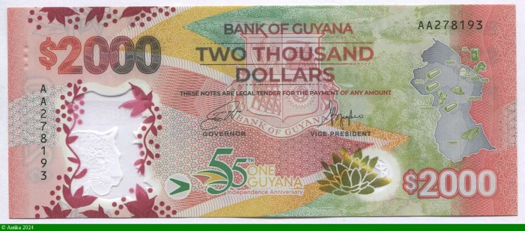 2000 Dollars Commémo 55 ans d'Indépendance Polymère NOUVEAUTE