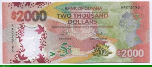2000 Dollars Commémo 55 ans d'Indépendance Polymère NOUVEAUTE