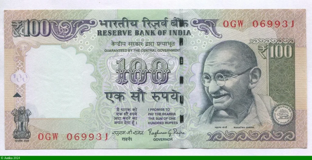 100 Rupees Mahatma Ghandi