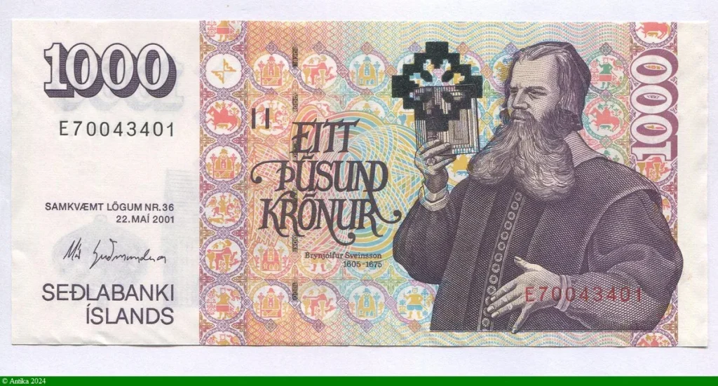 1000 Kronur B.Sveinsson