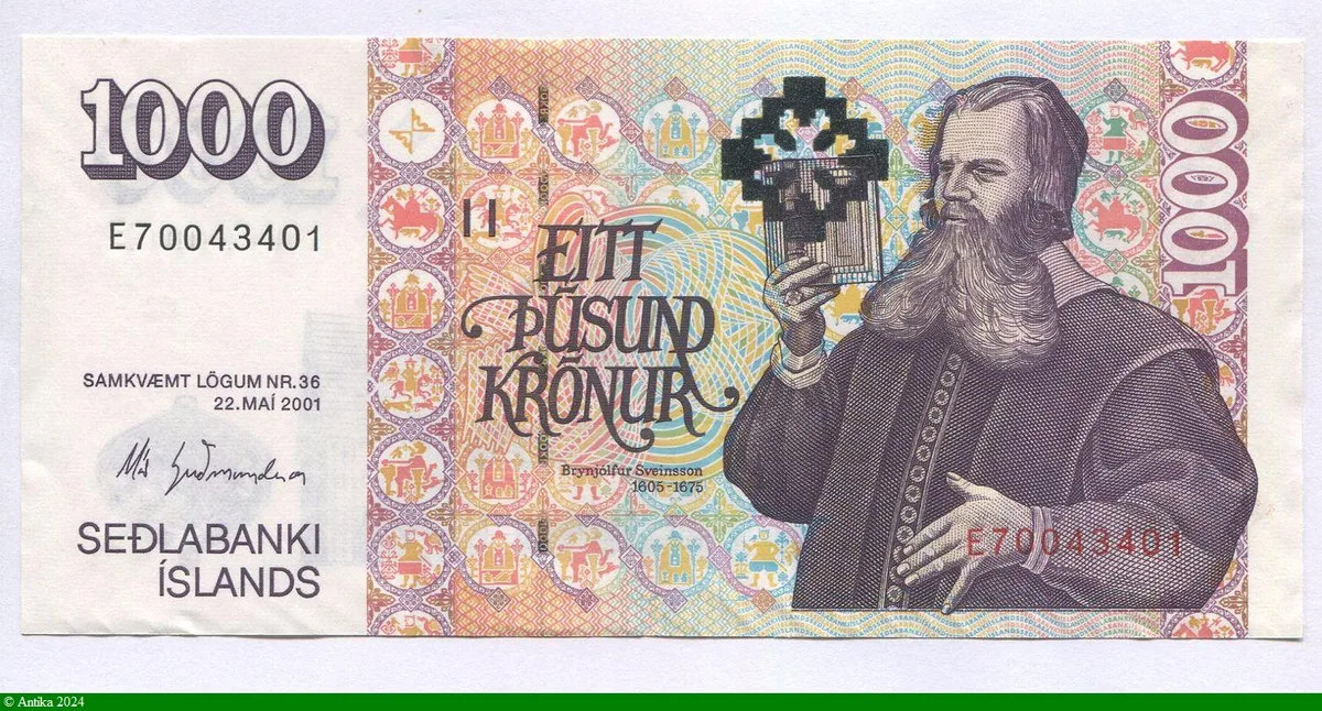 1000 Kronur B.Sveinsson