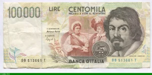 100 000 Lire Caravaggio