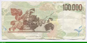 100 000 Lire Caravaggio