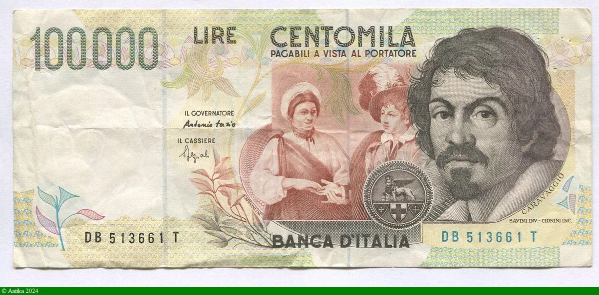100 000 Lire Caravaggio