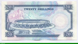 20 Shilingi Président Daniel Toroitich Arap * * *