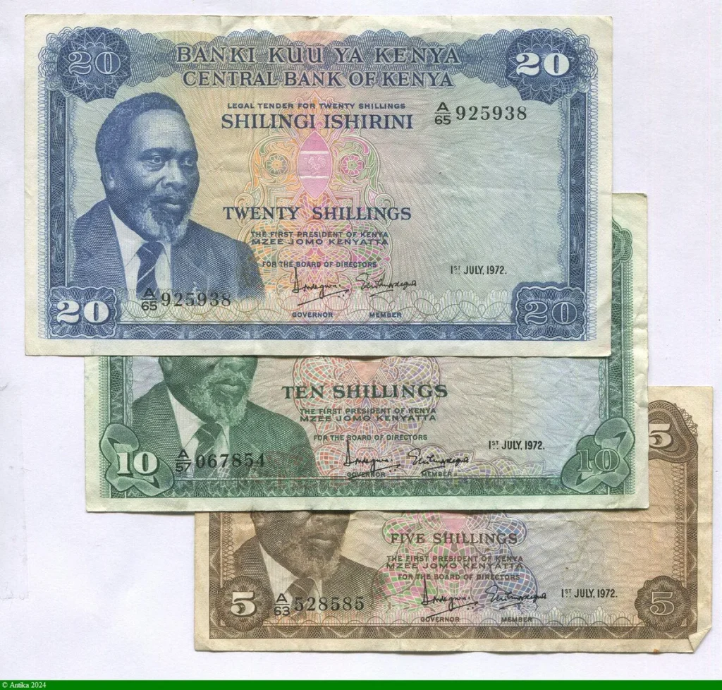 Lot de 3 Billets 5-10-20 Shilingi Daniel Toroitich Arap