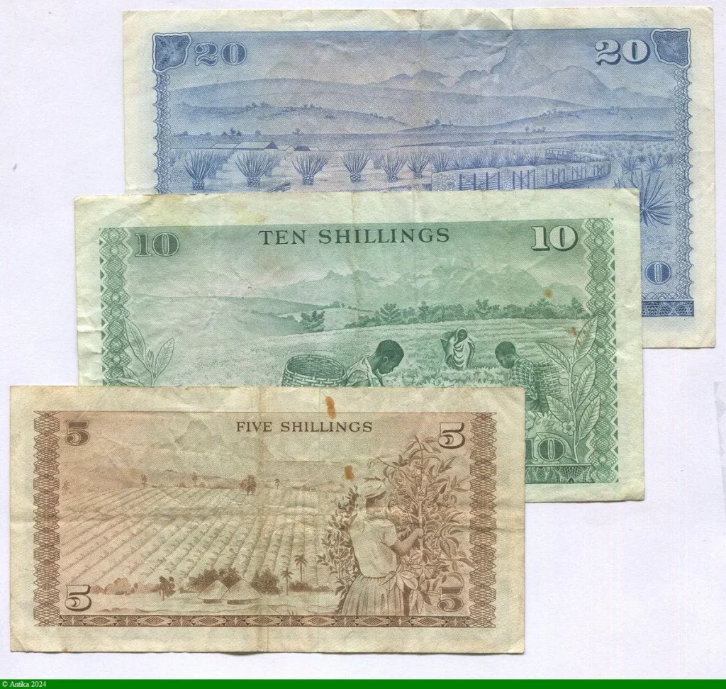 Lot de 3 Billets 5-10-20 Shilingi Daniel Toroitich Arap