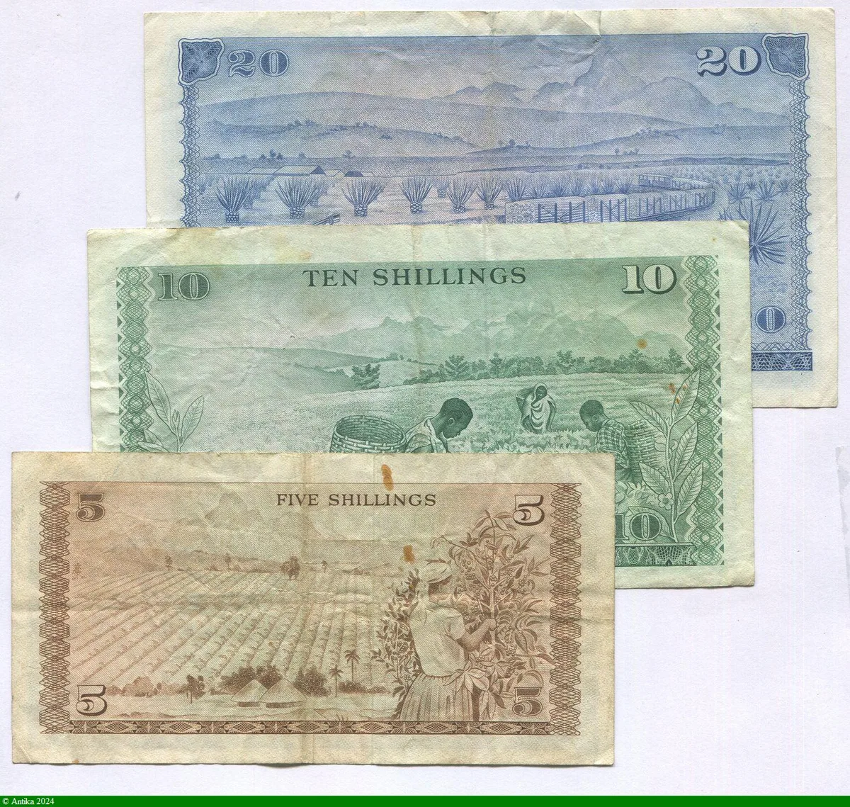 Lot de 3 Billets 5-10-20 Shilingi Daniel Toroitich Arap