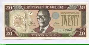 20 Dollars William Tubman