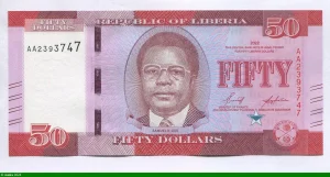 50 Dollars Président Samuel K.Doe NOUVEAUTE