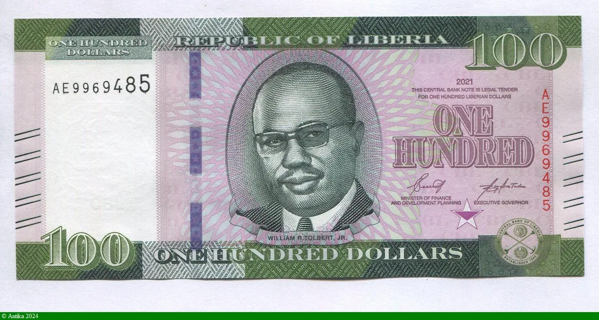 100 Dollars Président William Richard Tolbert NOUVEAUTE