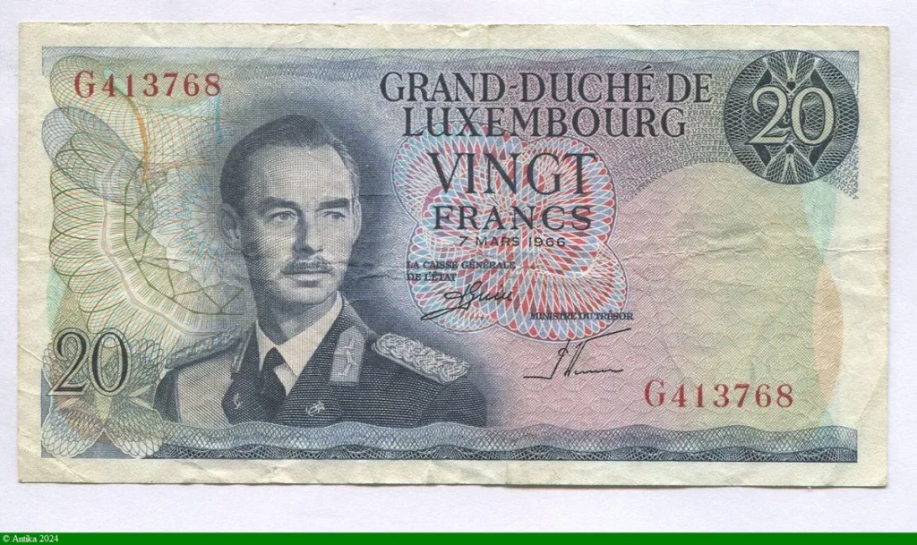 20 Francs Grand Duc Jean