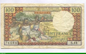 100 Francs /20 Ariary 3 Femmes