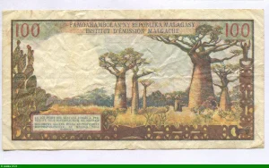 100 Francs /20 Ariary 3 Femmes