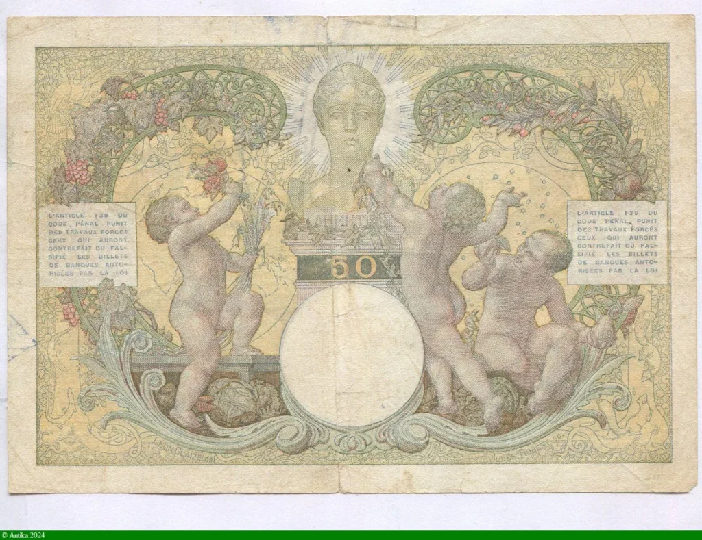 50 Francs Minerve & Vesta