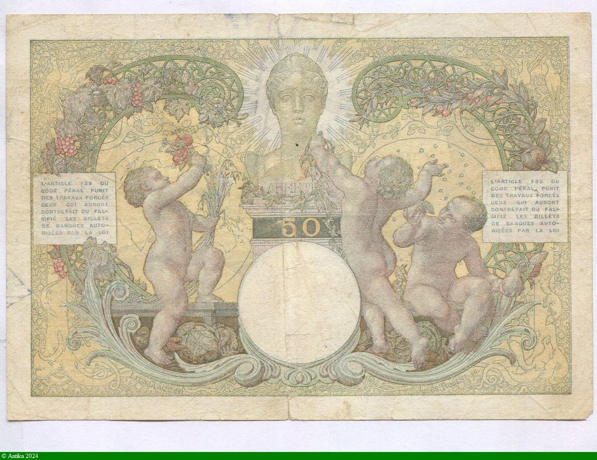 50 Francs Minerve & Vesta