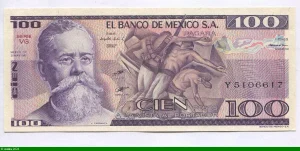 100 Pesos V.Carranza Série VG