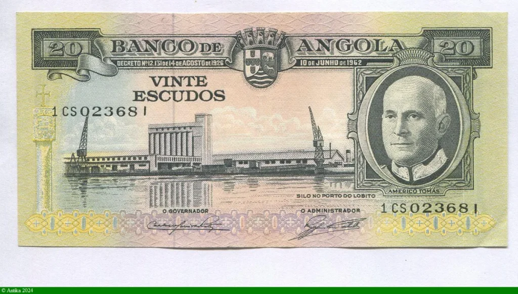 20 Escudos Americo Tomas & Troupeau d'antilopes