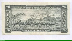 20 Escudos Americo Tomas & Troupeau d'antilopes