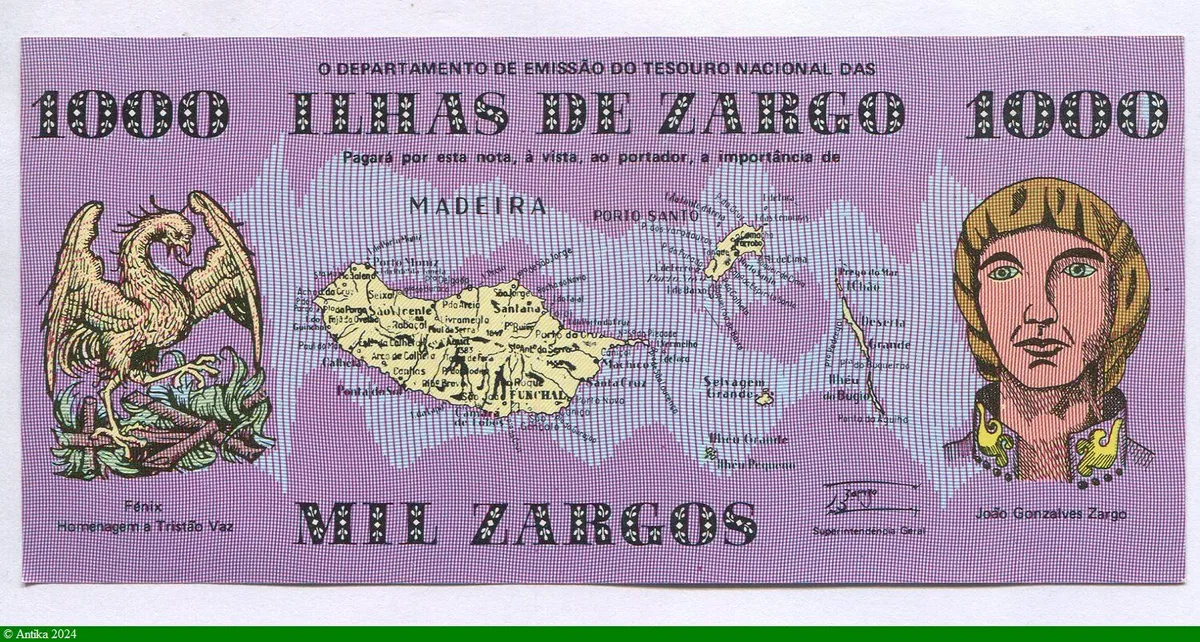 1000 Zargos Carte de Madère & Pyramide