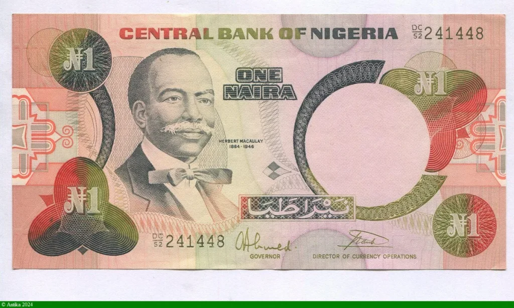 1 Naira Portrait d' Herbert Macaulay