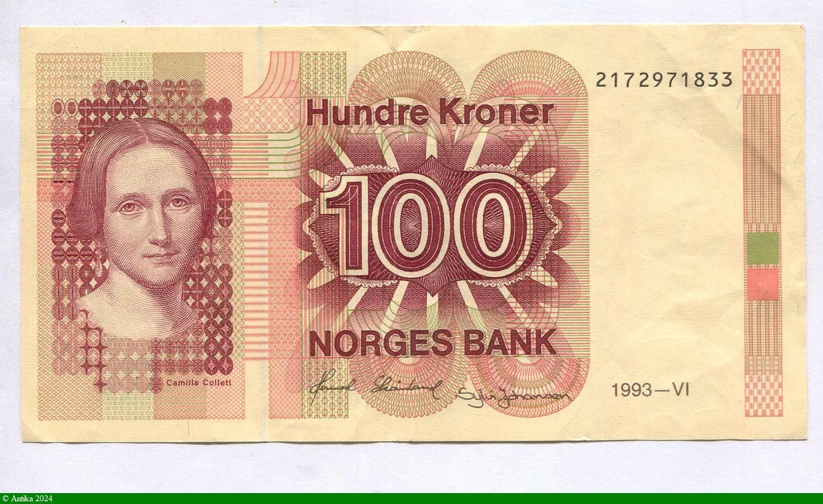 100 Kroner Camilla Collett