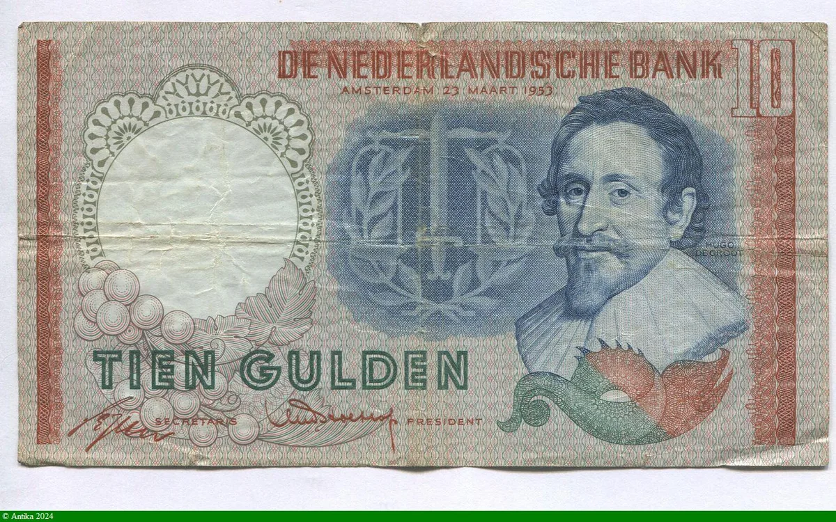 10 Gulden Hugo de Groot * *