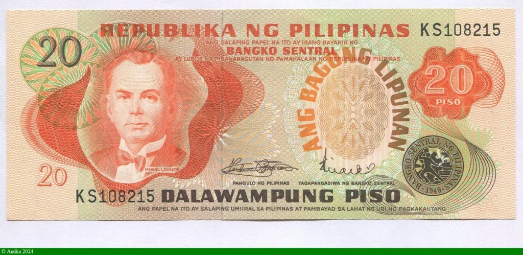 20 Piso Manuel L.Quezon