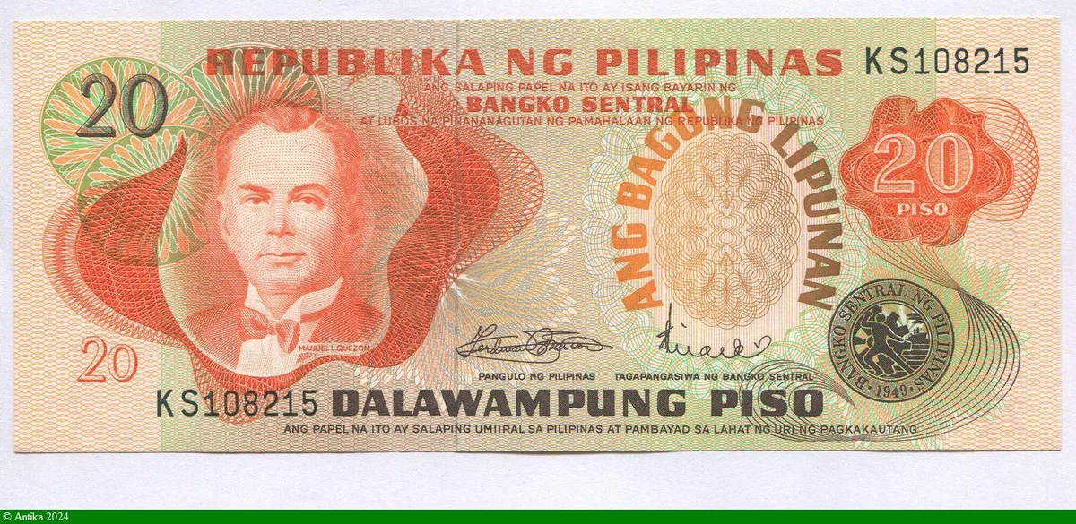 20 Piso Manuel L.Quezon