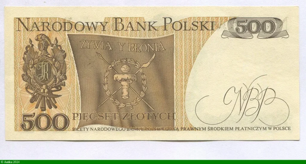 500 Zlotych Tadeusz Kościuszko. * * * * * * * * * * * *