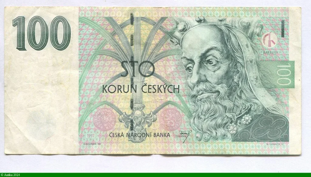 100 Korun Roi Karel IV * *