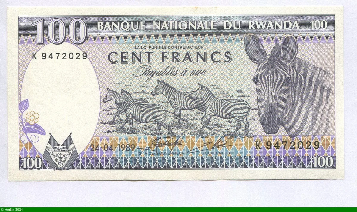 100 Francs Troupeau de Zèbres * * * * * *