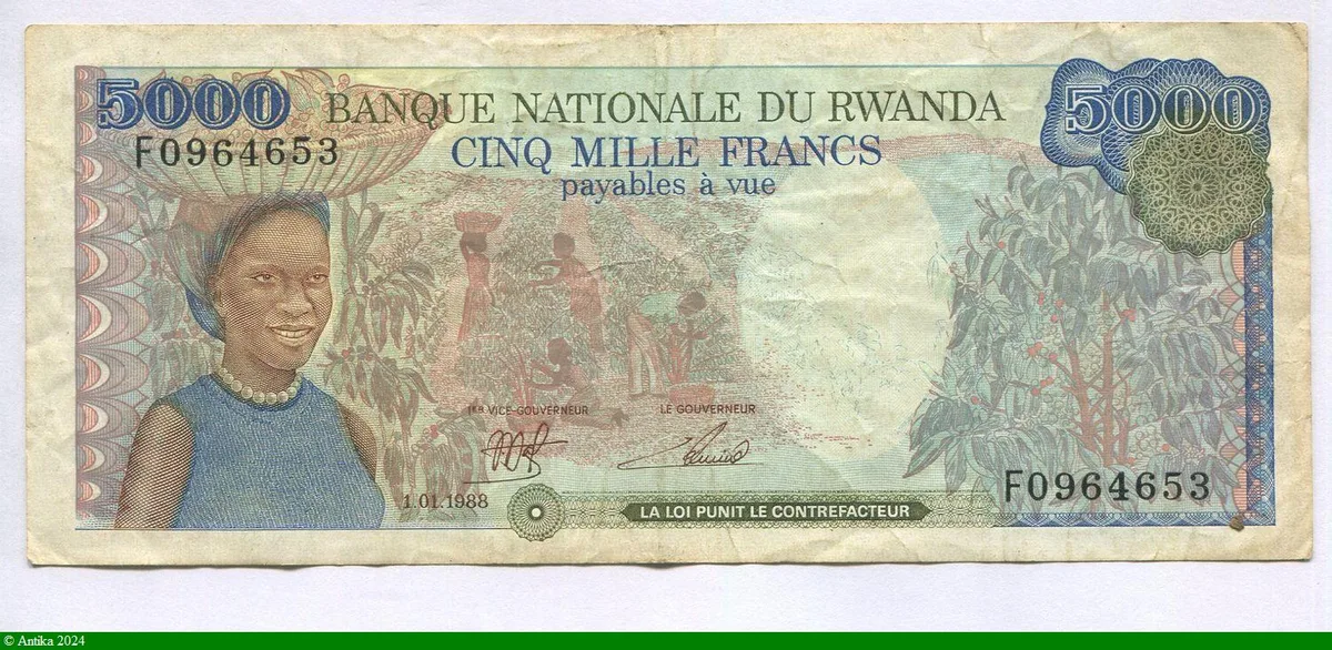 5000 Francs Femme & Plantation de café