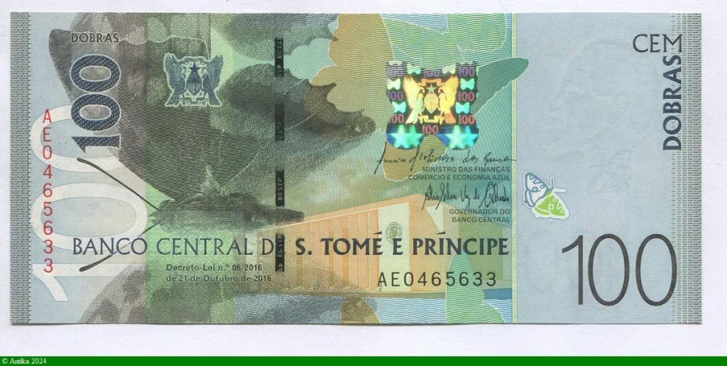 100 Dobras Dobras Papillon & Singe Magnifique Billet