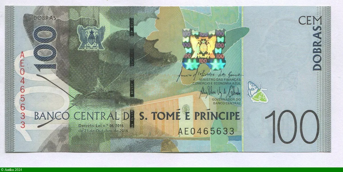 100 Dobras Dobras Papillon & Singe Magnifique Billet