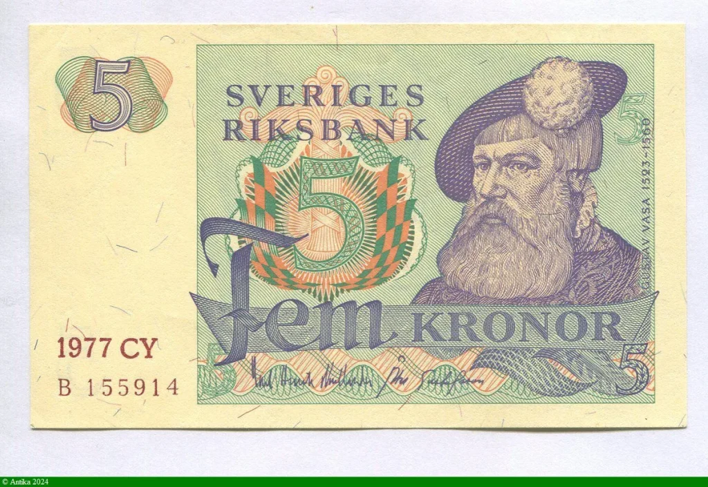 5 Kronor Roi Gustav Vasa Série CY