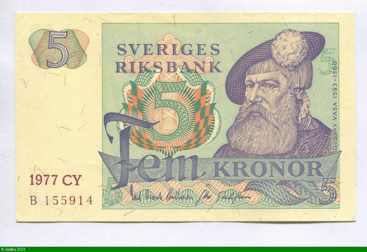 5 Kronor Roi Gustav Vasa Série CY