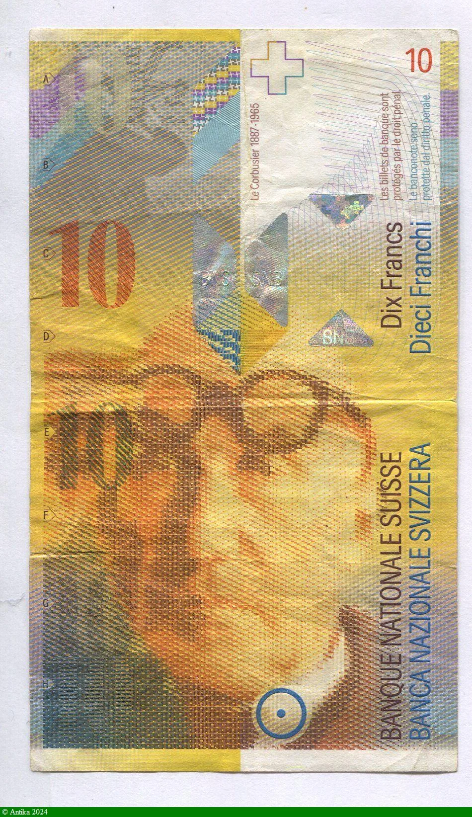 10 Francs Le Corbusier