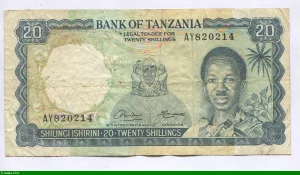 20 Shillings Psdt J.Nyerere