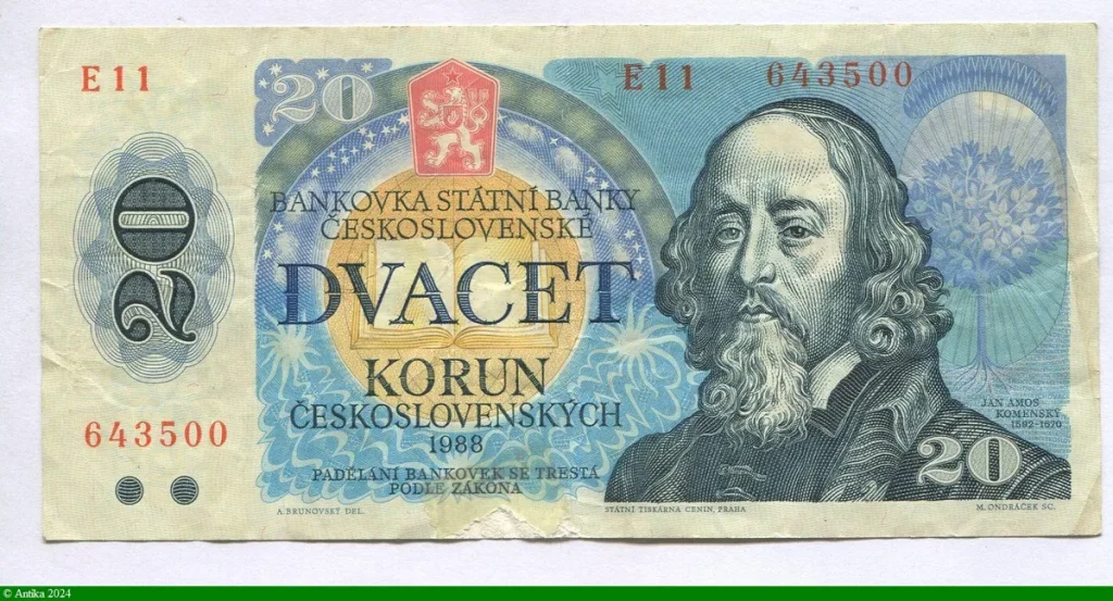 20 Korun Jan Amos Komensky
